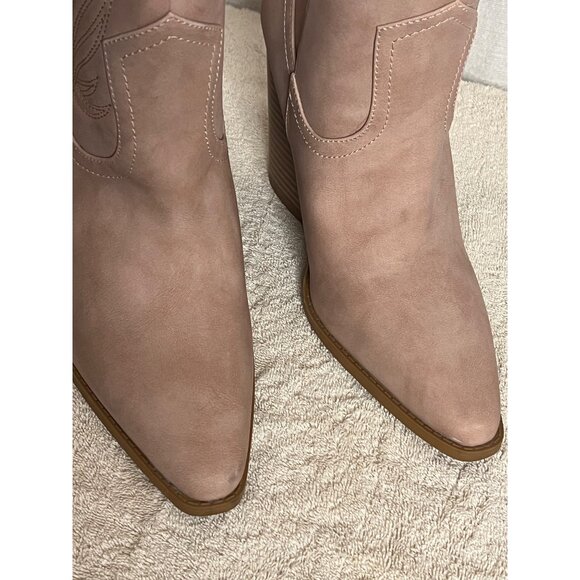 Qupid Slay 76X Women's Pink Western Ankle Boots Size 10 - Picture 4 of 15